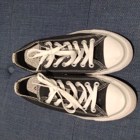 Converse woman's us7 Black / black dots - Picture 1 of 7